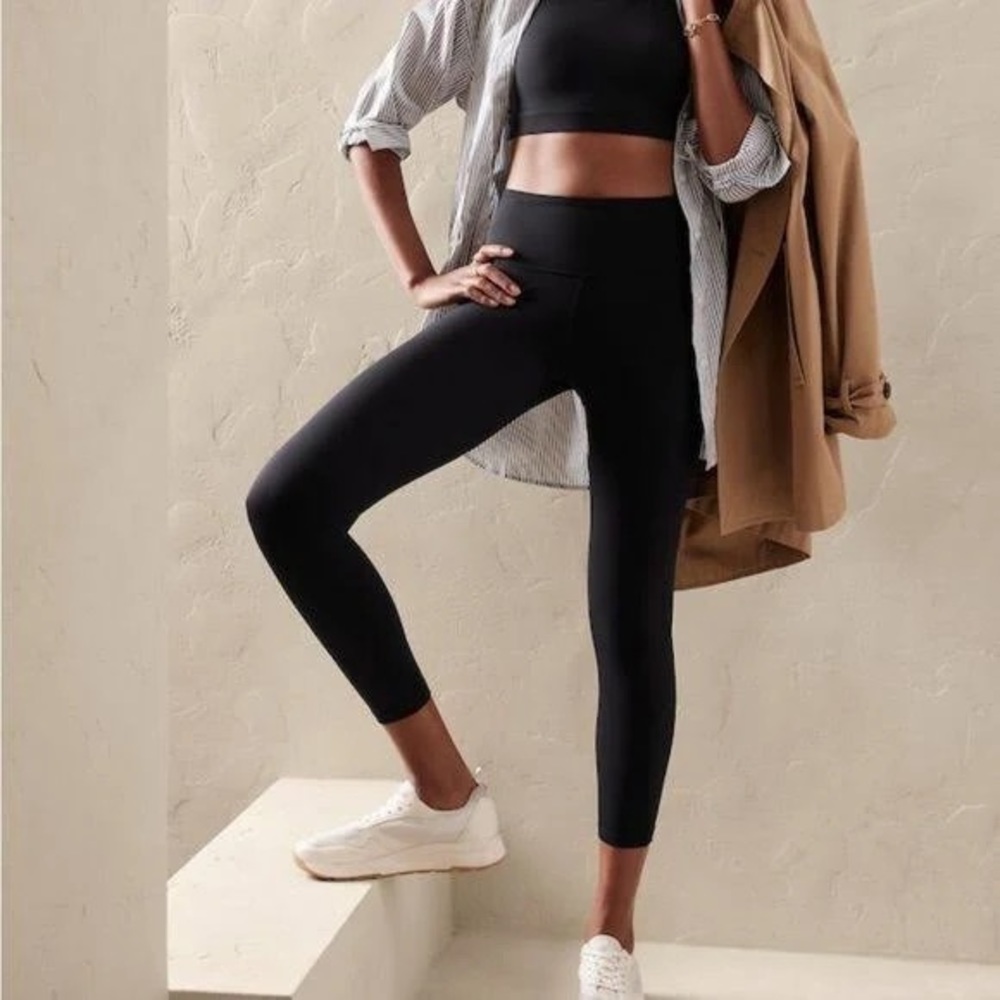 EVERLANE the ReNew performance high rise full length leggings, black, sm…